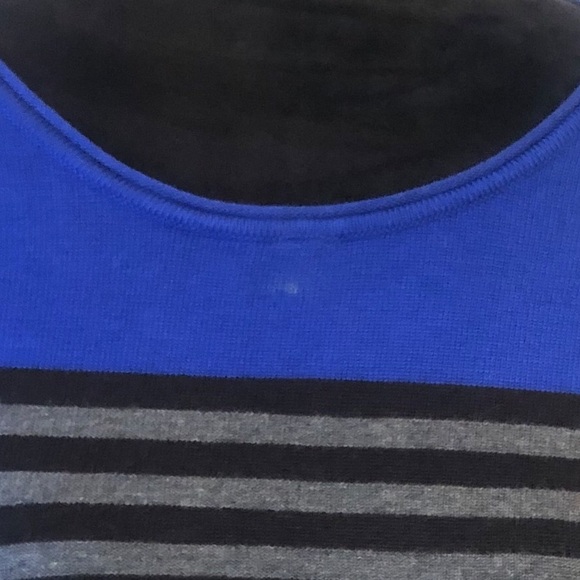 Jessica Howard Blue Trimmed Striped Dress size Medium - Picture 6 of 9